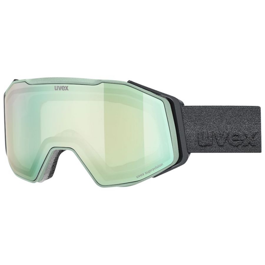 Uvex Gravity FM, óculos de esqui, verde claro/cinza escuro
