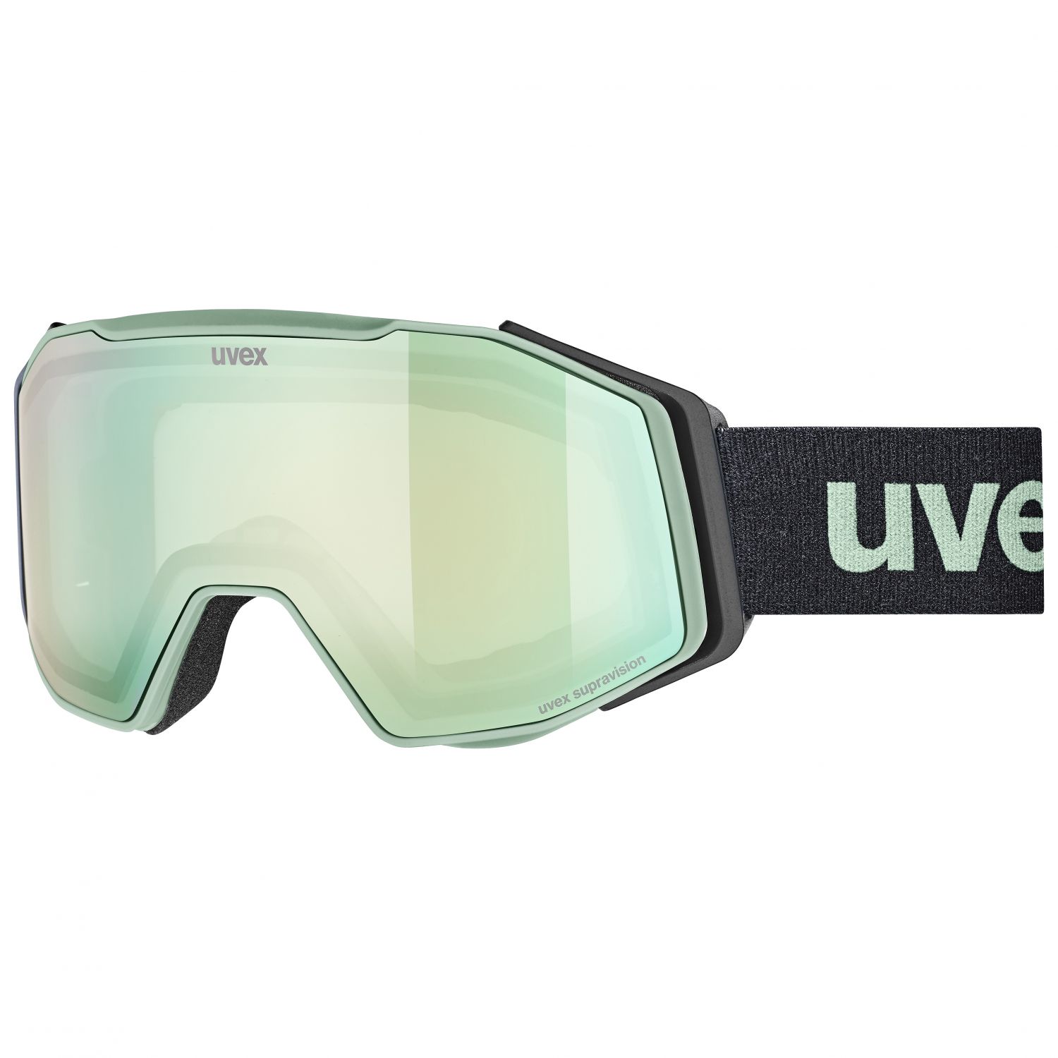 Uvex Gravity FM, ski bril, zwart/lichtgroen