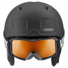 Uvex Heyya Pro Set, ski helmet + ski goggle, junior, black matt