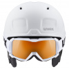 Uvex Heyya Pro Set, ski helmet + ski goggle, junior, white/black matt