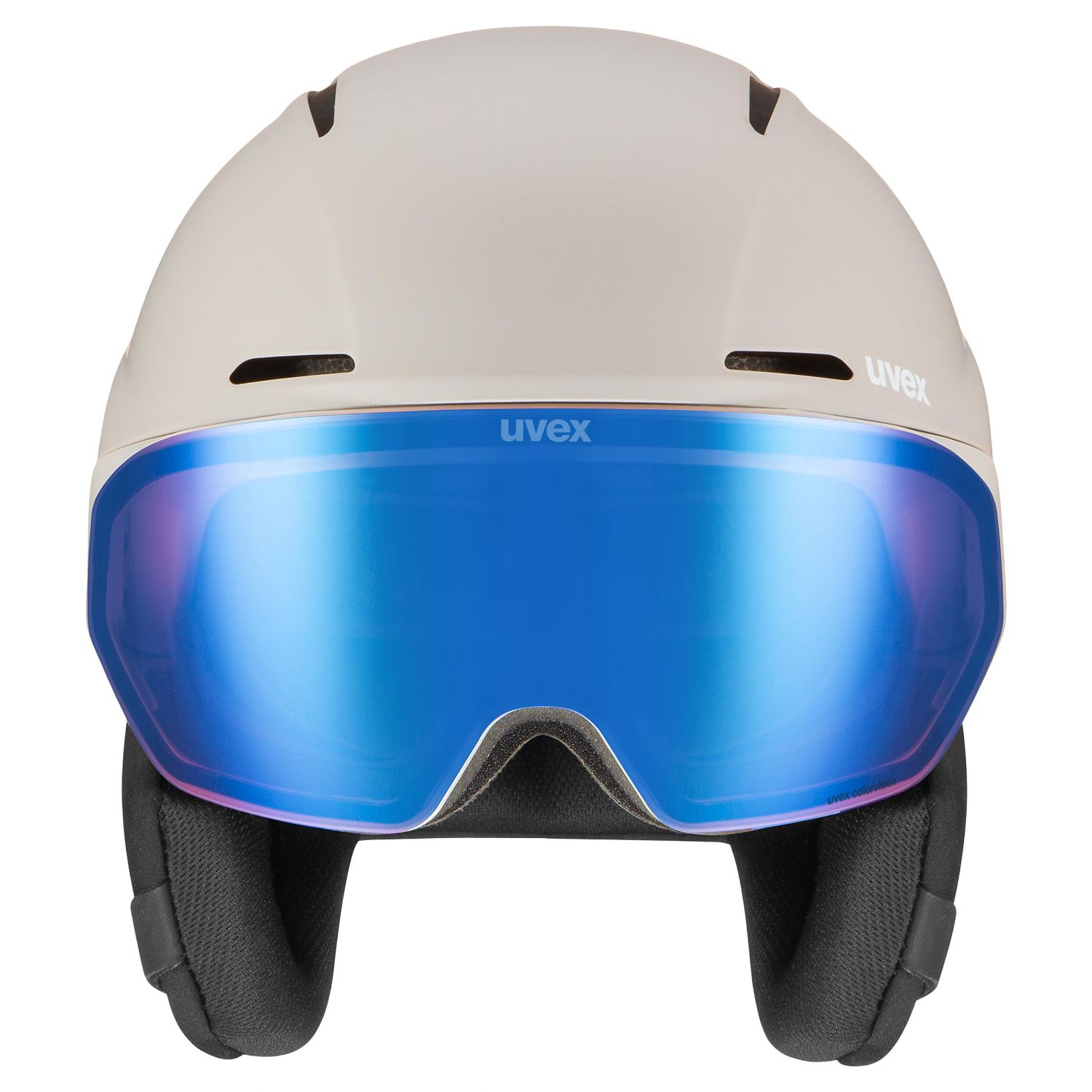 Uvex Horizon CV MIPS Visor, lyžařská helma s plexisklovým štítem, šedá