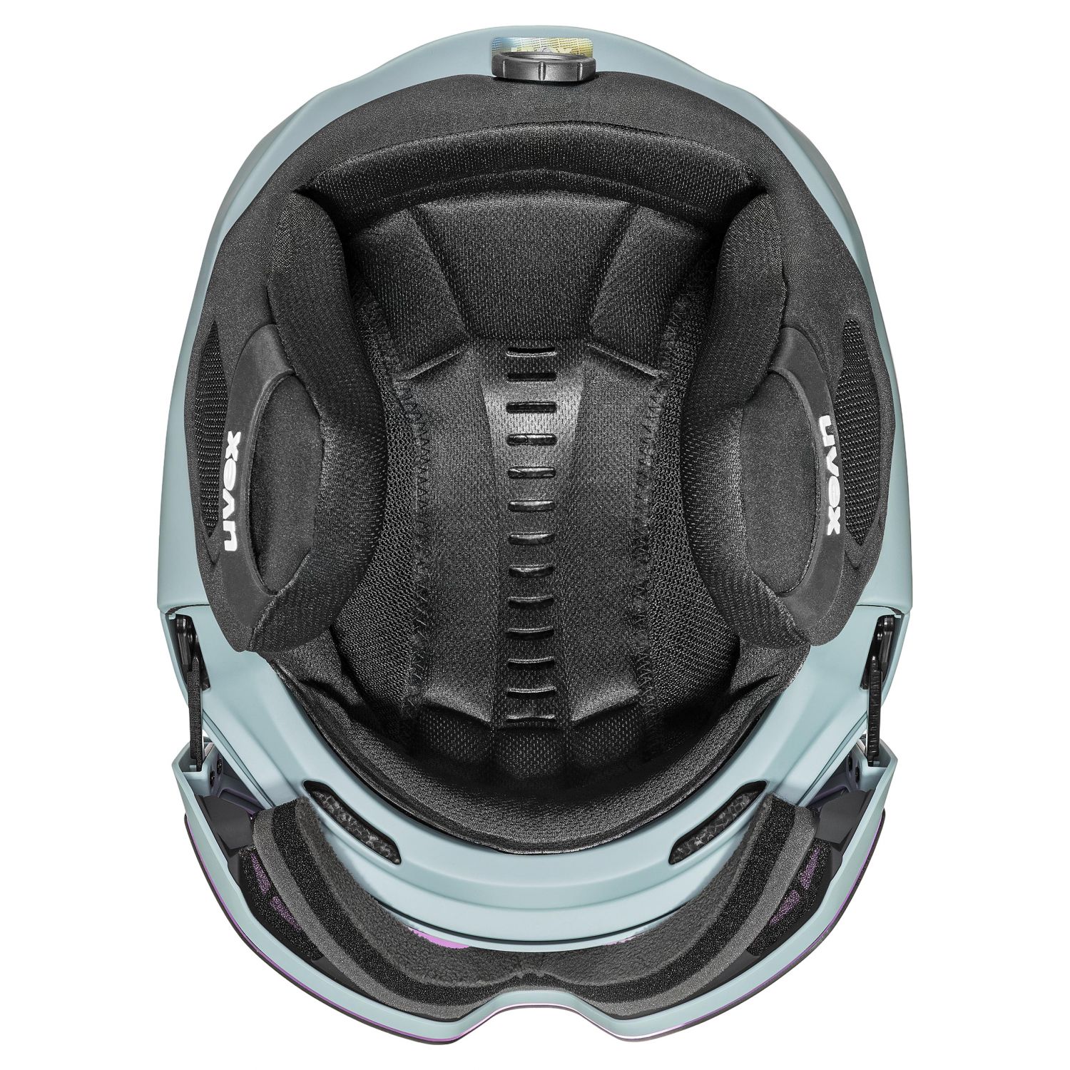 Uvex Horizon CV Visor, casco de esquí con visor, azul/verde