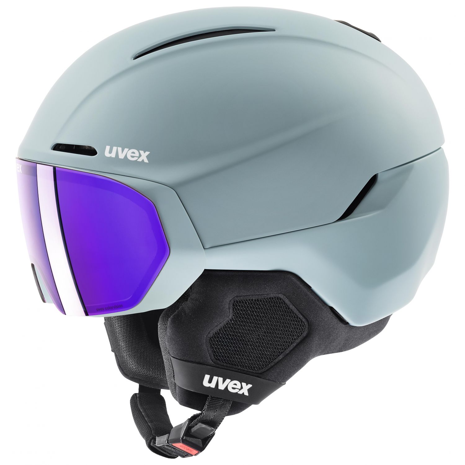 Uvex Horizon CV Visor, casco de esquí con visor, azul/verde