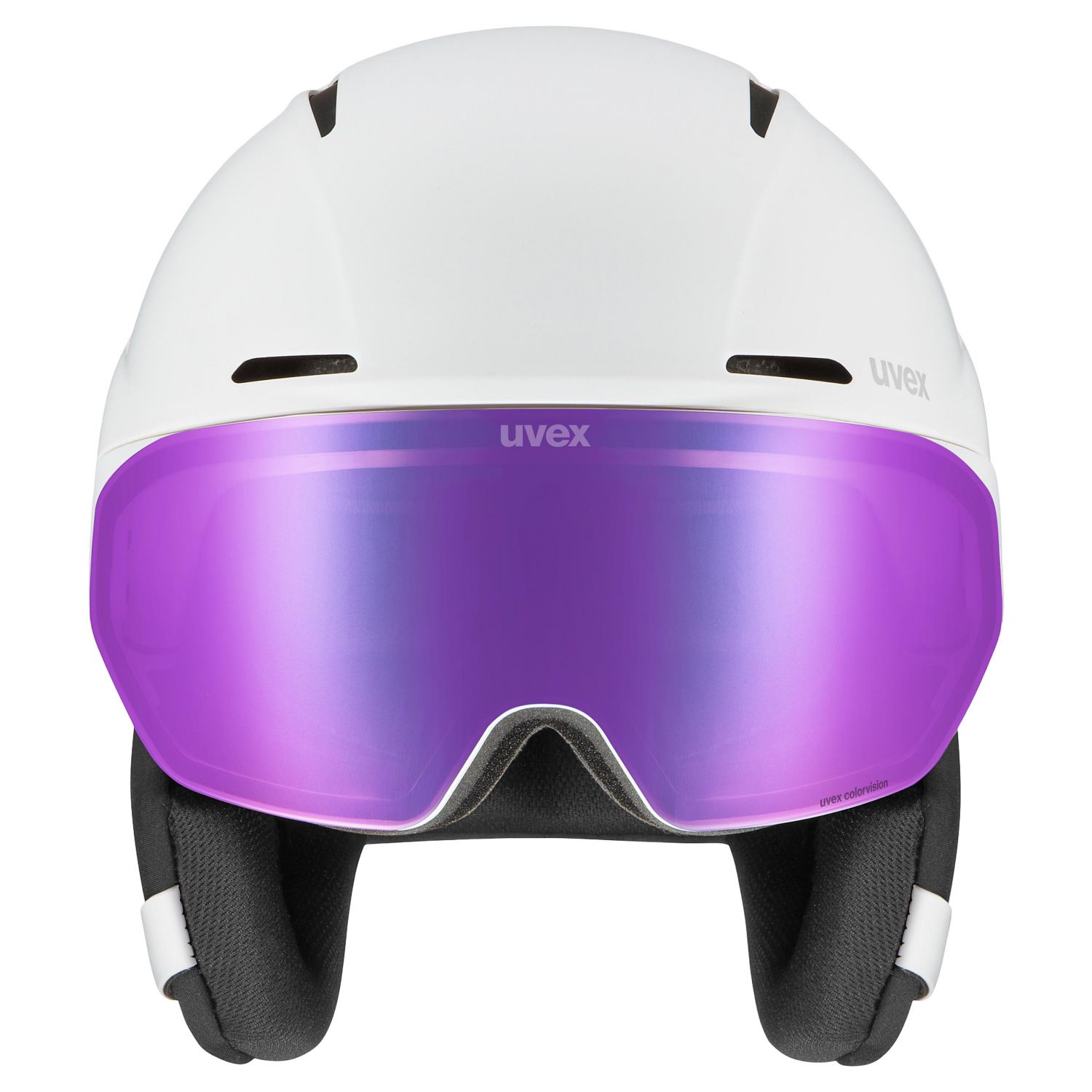Uvex Horizon CV Visor, lyžařská helma s štítem, bílá