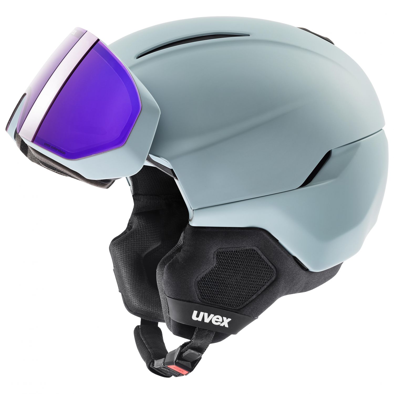 Uvex Horizon CV Visor, ski helmet with visor, blue/green
