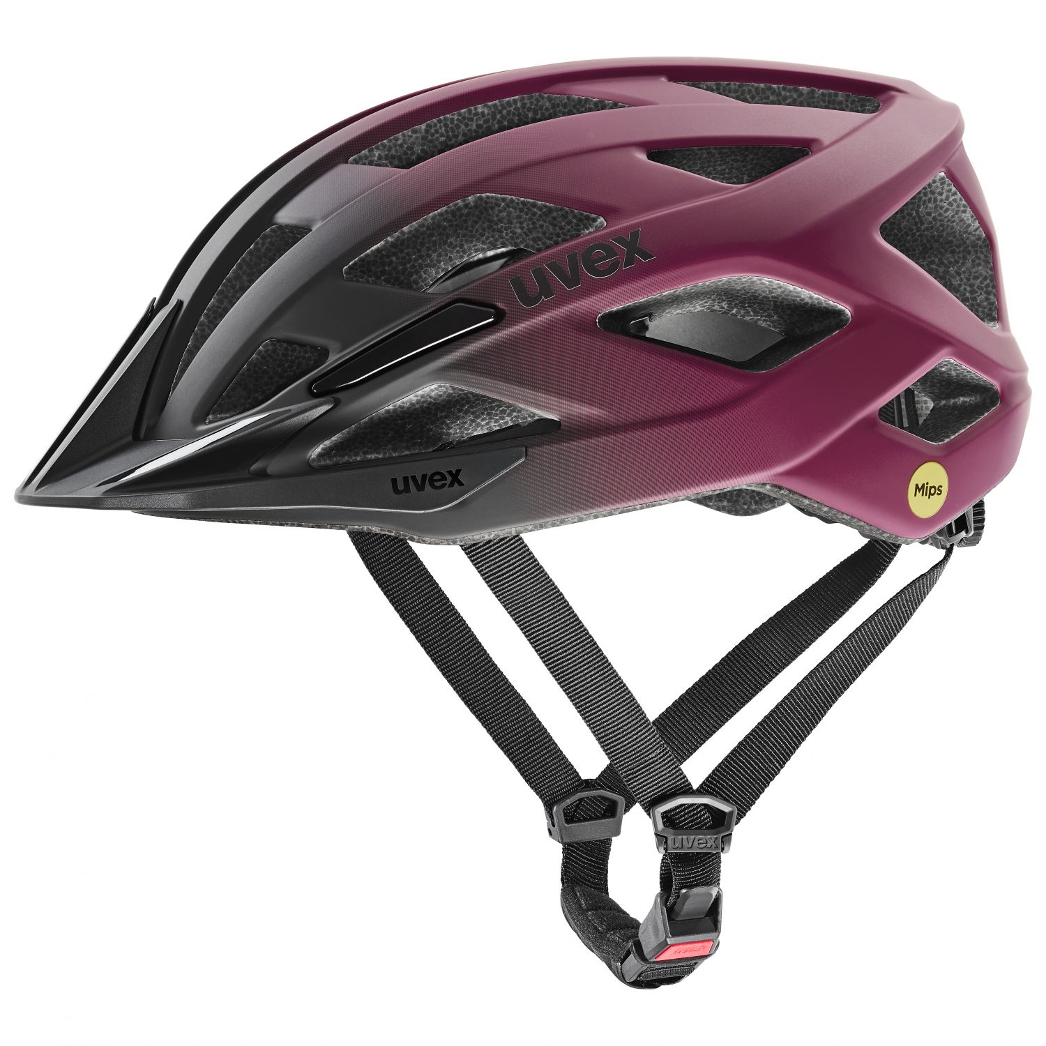 Uvex I-Vo 2 MIPS, kask rowerowy, czerwony/czarny