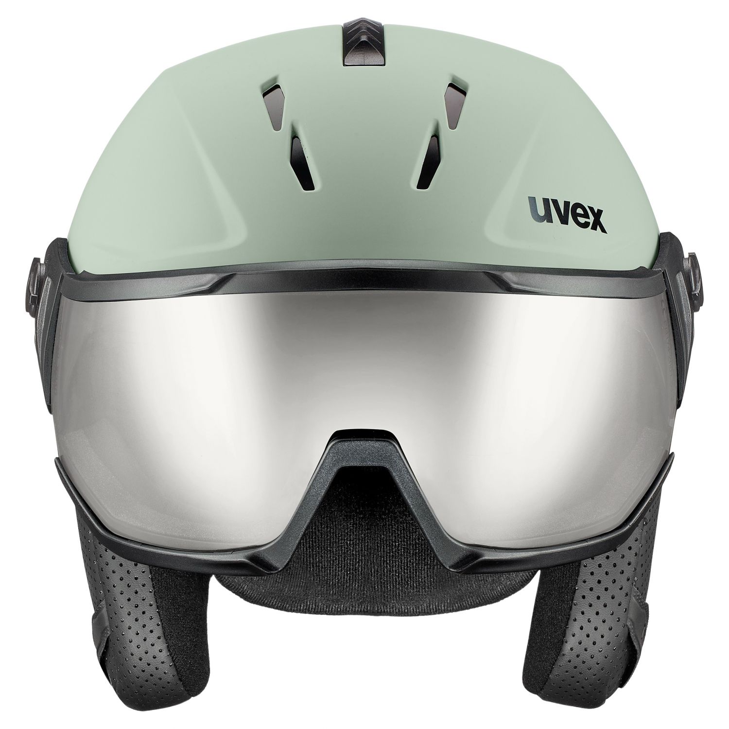 Uvex Instinct Visor, casque de ski à visière, vert clair