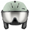 Uvex Instinct Visor, kask narciarski z przyłbicą, jasnozielony