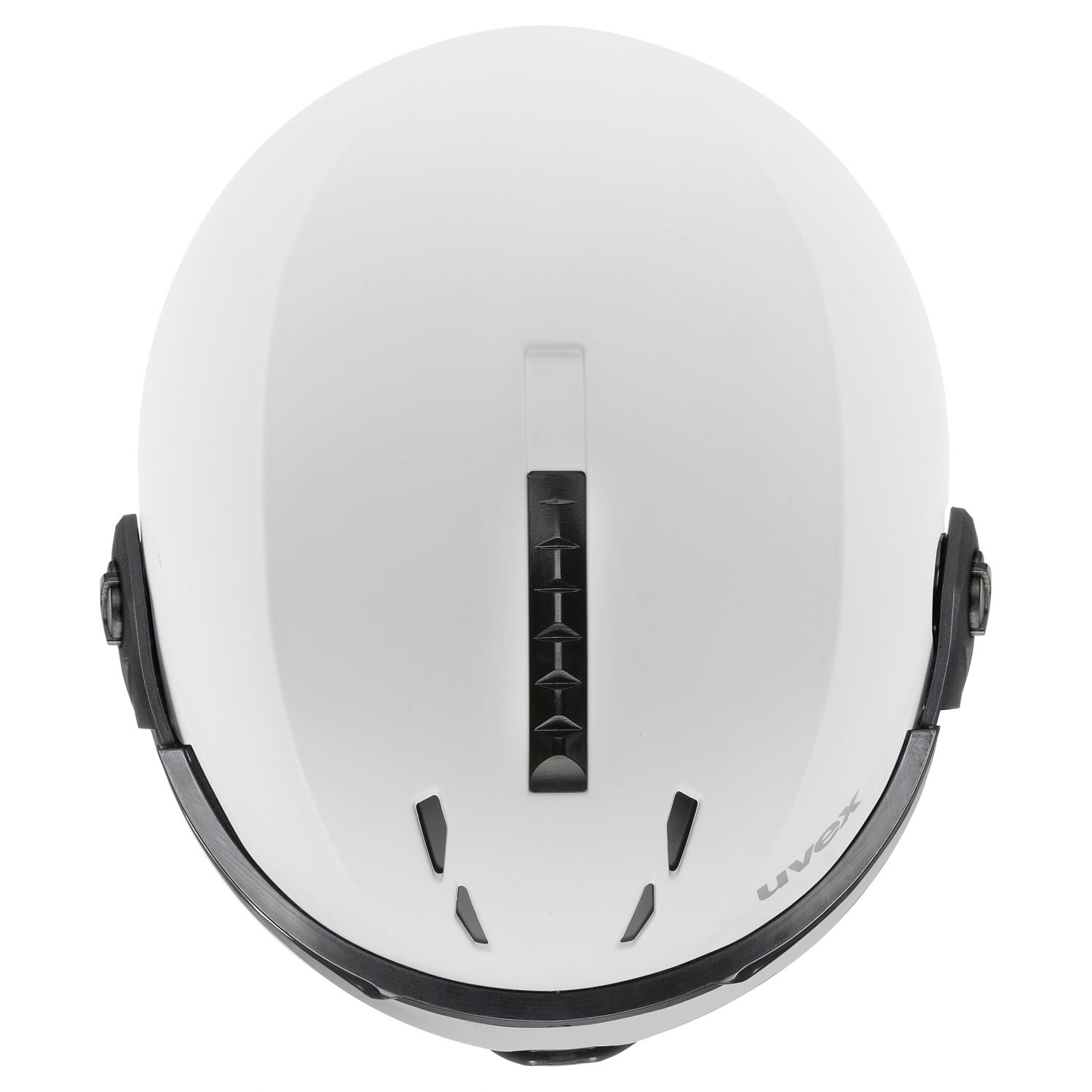 Uvex Instinct Visor, kask narciarski z wizjerem, biały