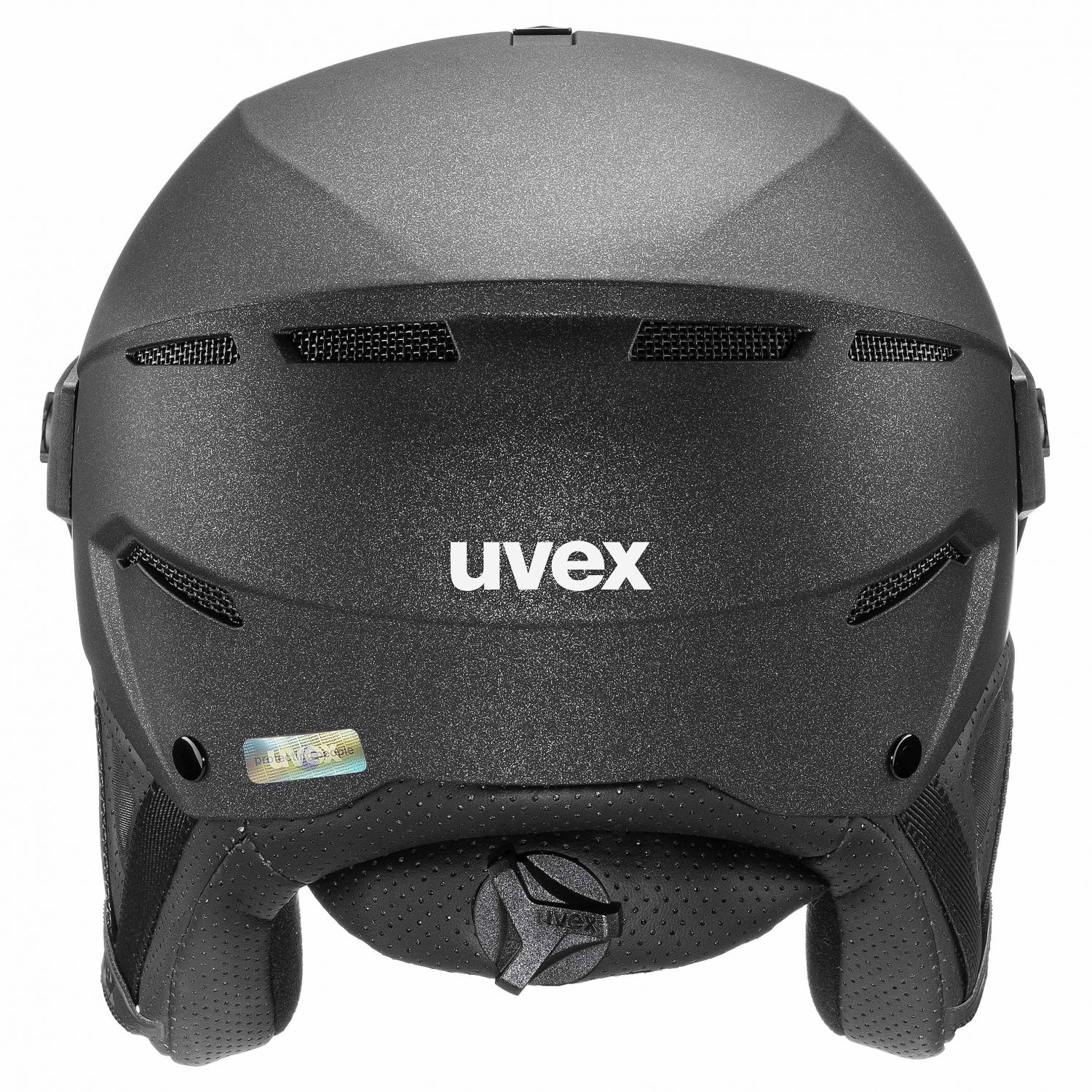 Uvex Instinct Visor, kask narciarski z wizjerem, czarny