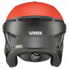 Uvex Instinct Visor, kask narciarski z wizjerem, czerwony/czarny