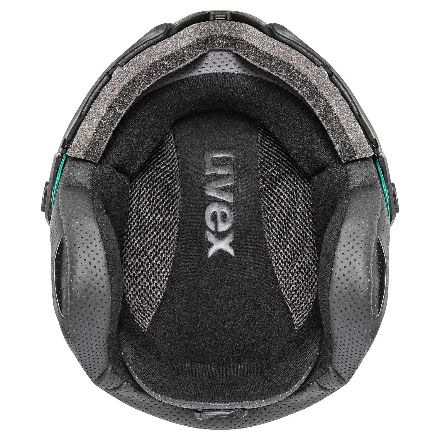 Uvex Instinct Visor, kask narciarski z wizjerem, turkusowy