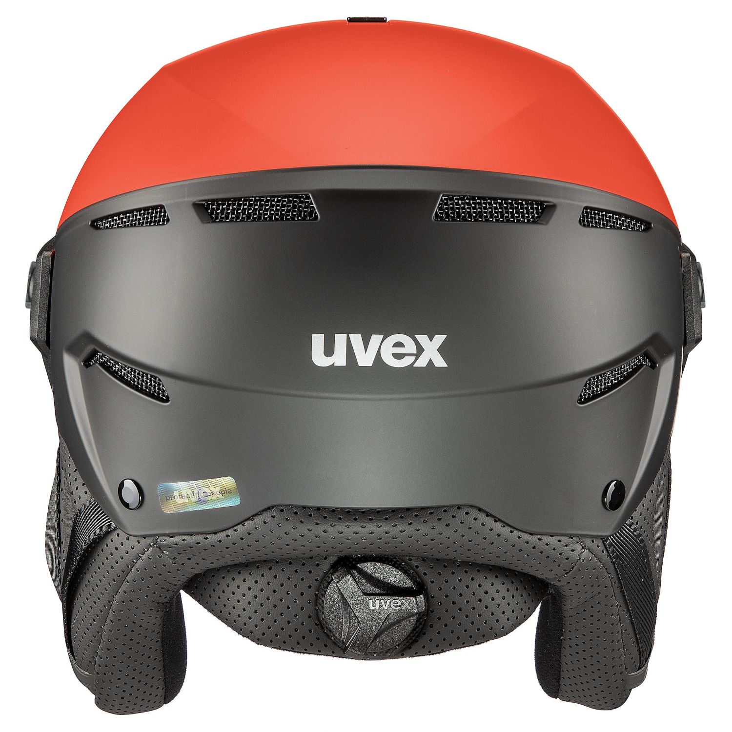 Uvex Instinct Visor, laskettelukypärä visiirillä, punainen/musta