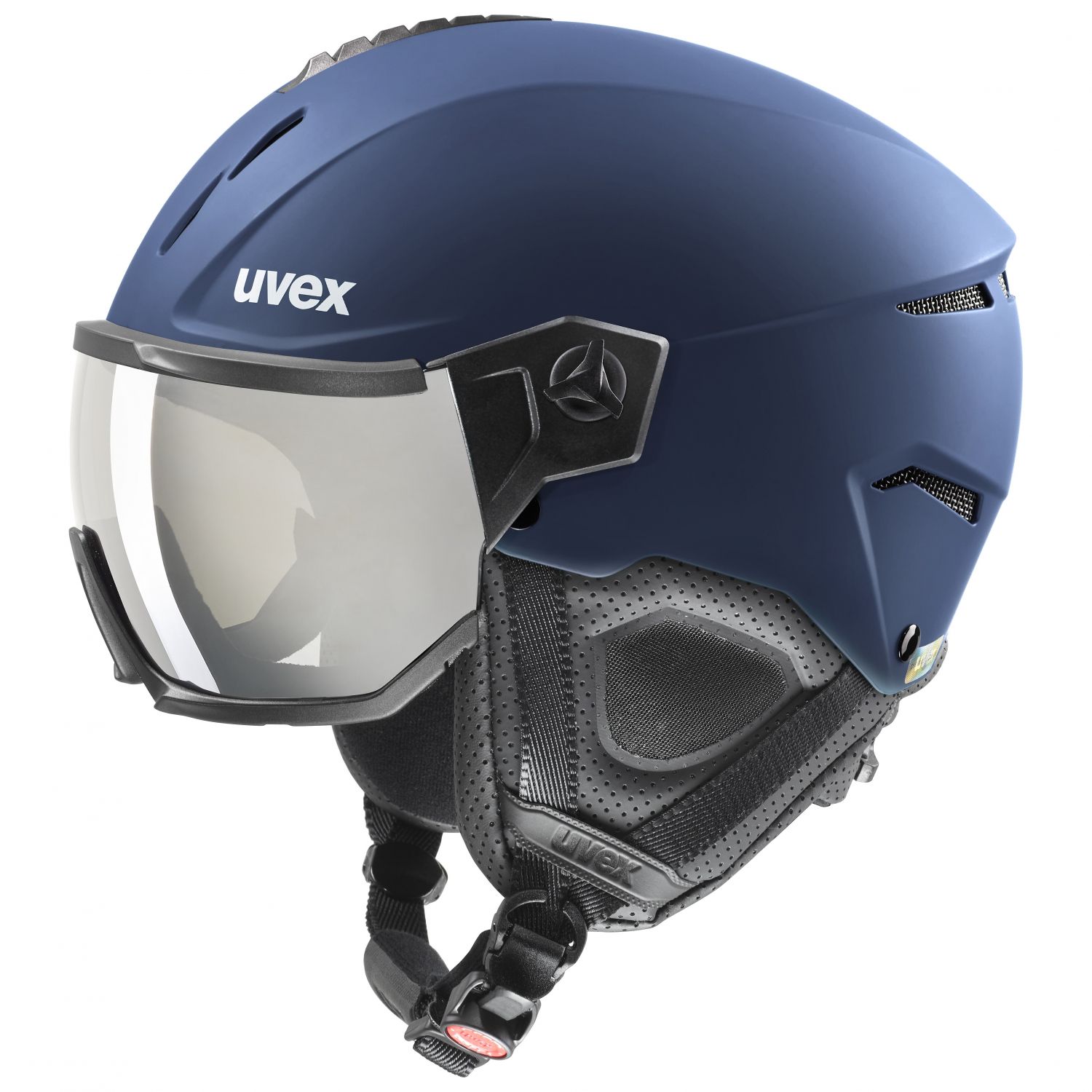 Uvex Instinct Visor, lyžařská helma s visirem, navy