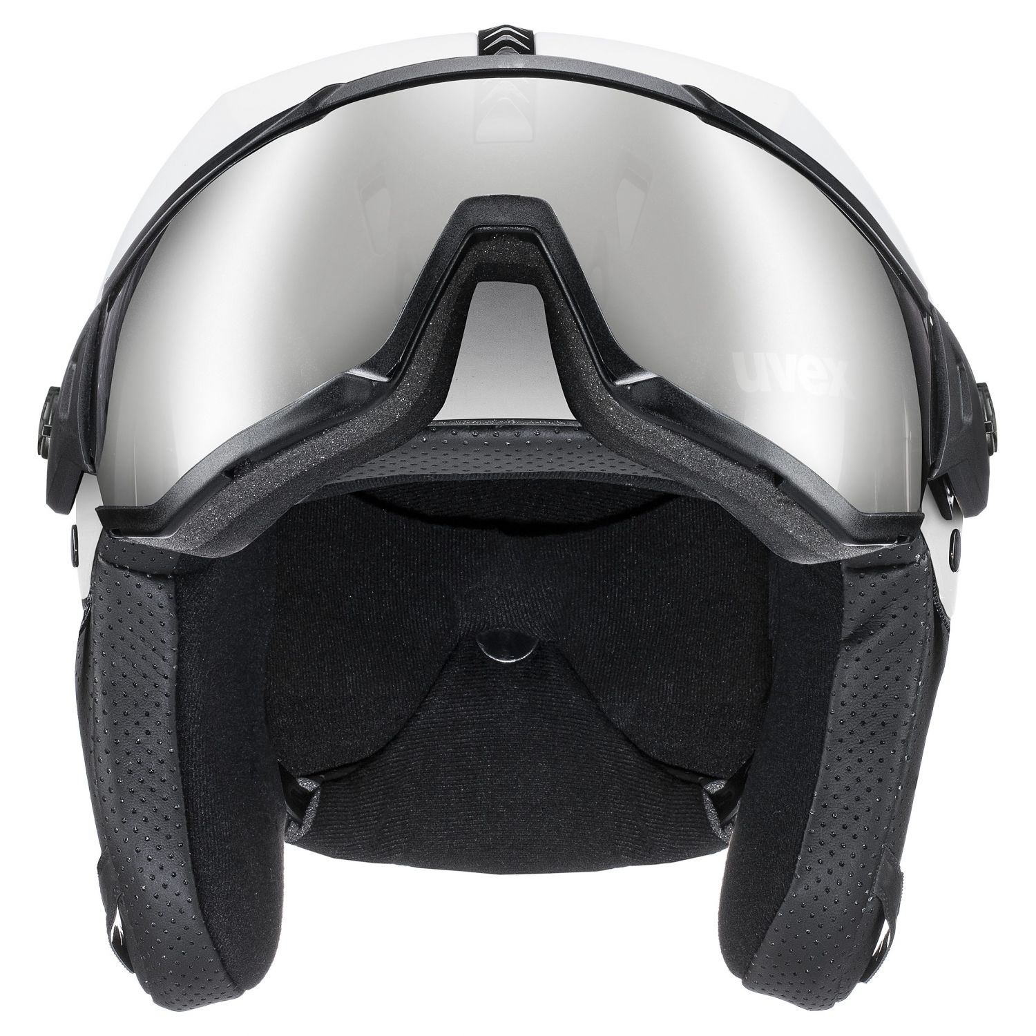 Uvex Instinct Visor, lyžařská helma s hledím, bílá