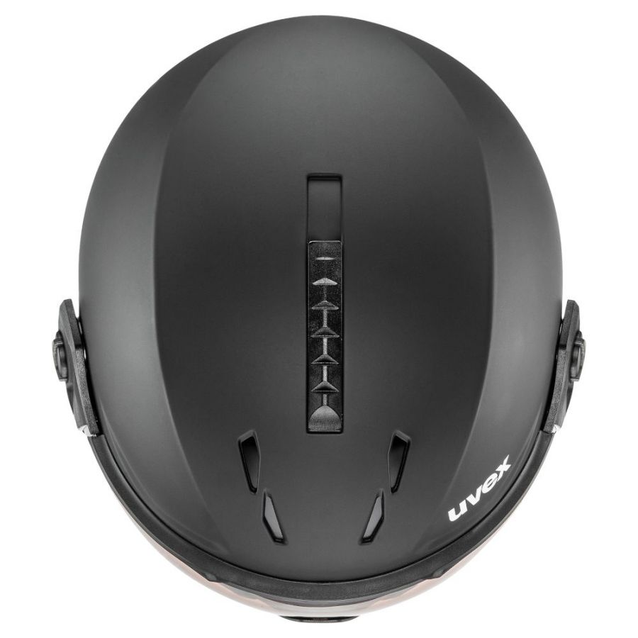 Uvex Instinct Visor Pro V, casco da sci con visiera, nero