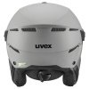 Uvex Instinct Visor Pro V, kask narciarski z wizjerem, szary