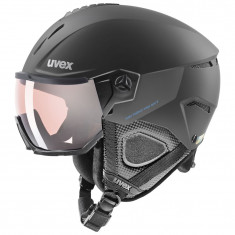 Uvex Instinct Visor Pro V, laskettelukypärä visiirillä, musta