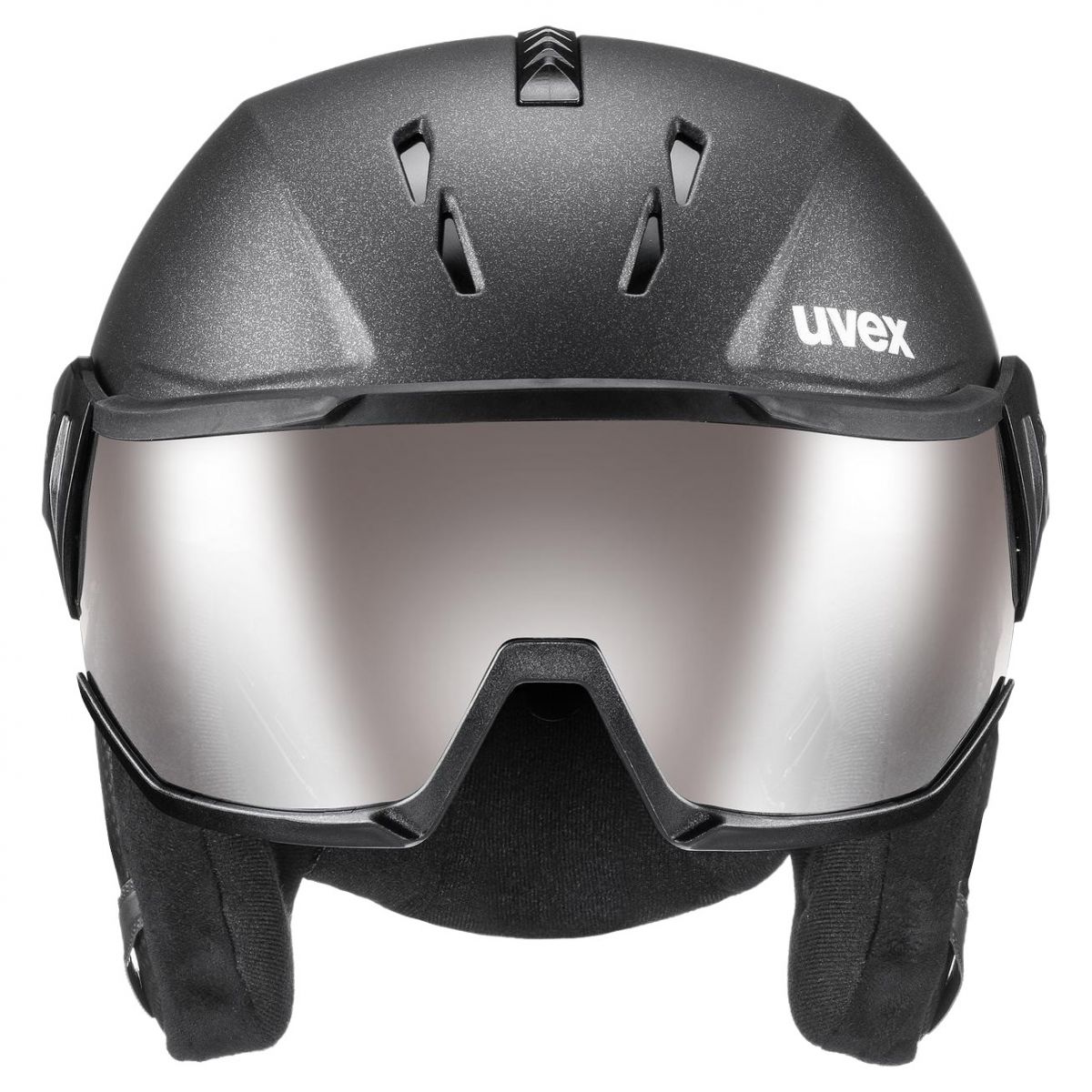 Uvex Instinct Visor Pro V, Skidhjälm med visir, Svart