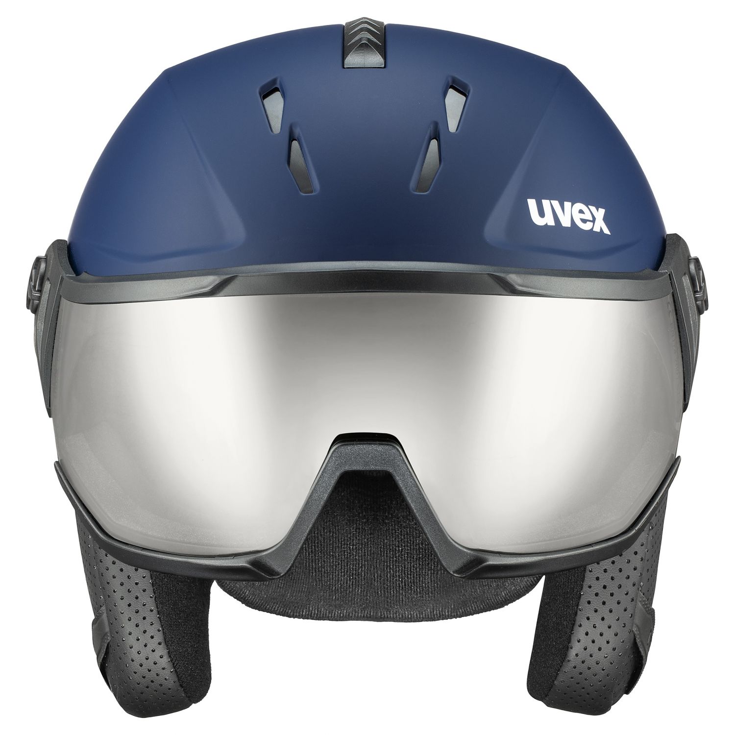 Uvex Instinct Visor, skihjelm med visir, navy