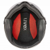 Uvex Instinct Visor, skihjelm med visir, rød/sort