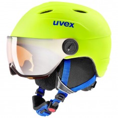 Uvex junior pro, skihjelm med visir, gul