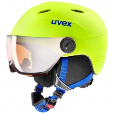 Uvex Junior pro Skihjelm med Visir, Neon Yellow Mat
