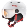 Uvex Junior pro Skihjelm med Visir, Black-Orange Mat