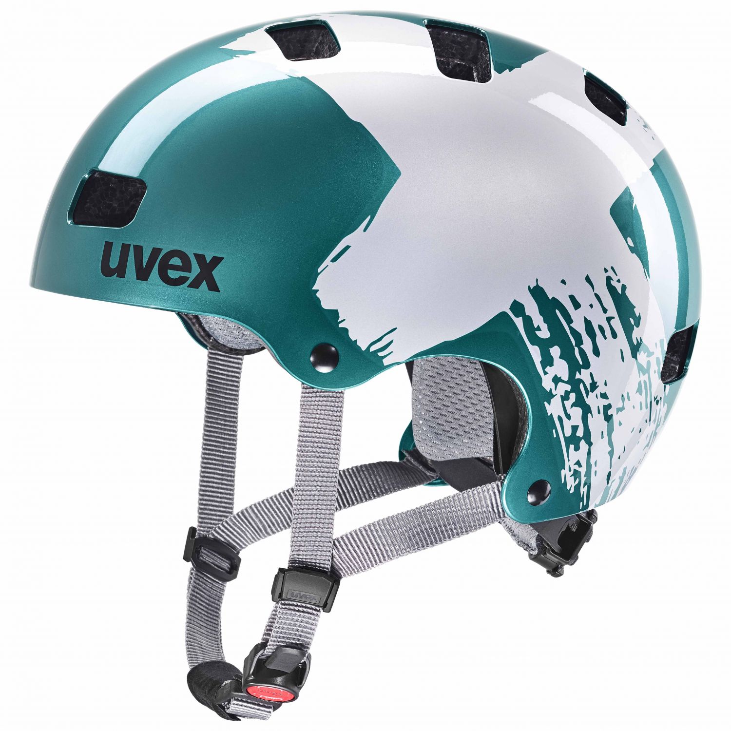 Uvex kid 3, Fahrradhelm, Junior, türkis/silber