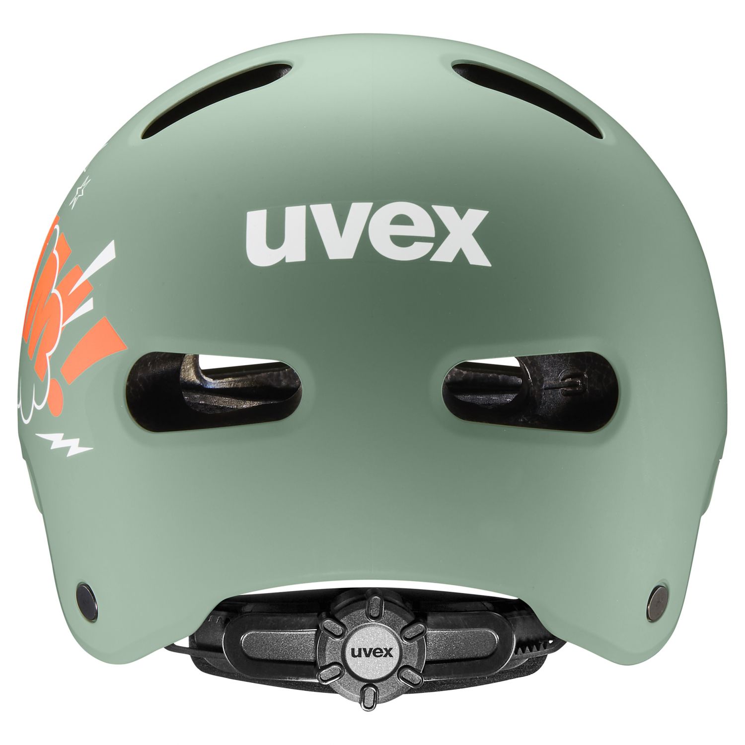 Uvex Kid 4 Style, casco da bici, junior, verde/arancione