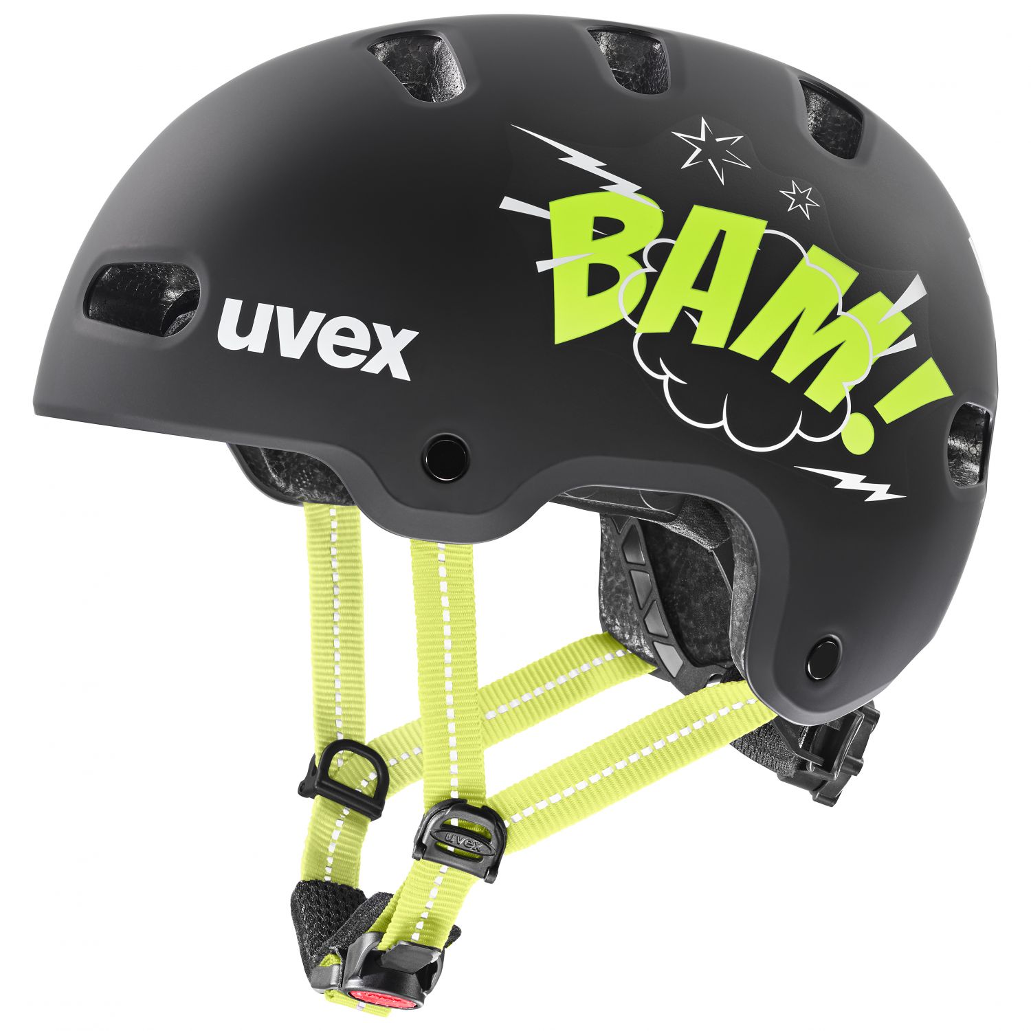 Uvex Kid 4 Style, kask rowerowy, junior, czarny/zielony