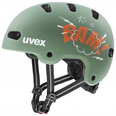 Uvex Kid 4 Style, Sykkelhjelm, Junior, Bam Moss Green - Papaya Matt