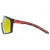 Uvex mtn perform, lunettes de soleil, noir/rouge