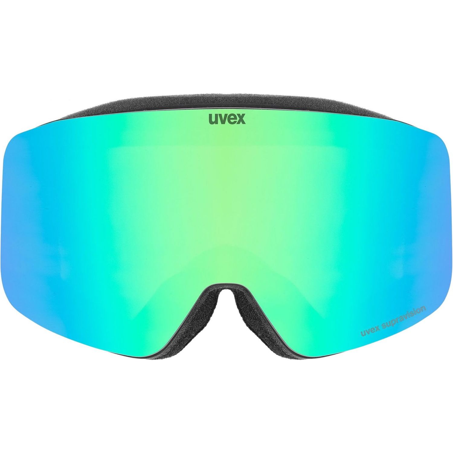 Uvex pwdr FM, maschera da sci, junior, nero/verde