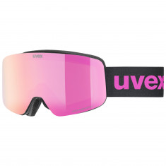 Uvex pwdr FM, ski goggles, junior, black matt/pink