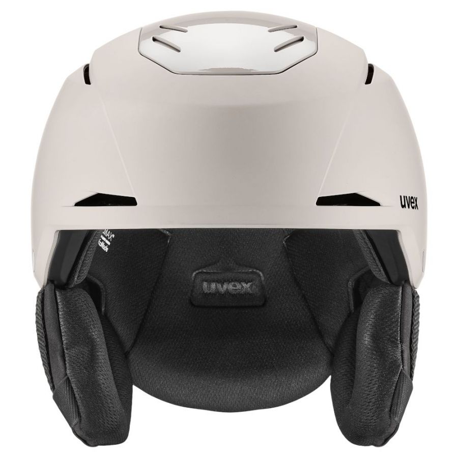 Uvex Resolution, casco da sci, grigio chiaro/nero