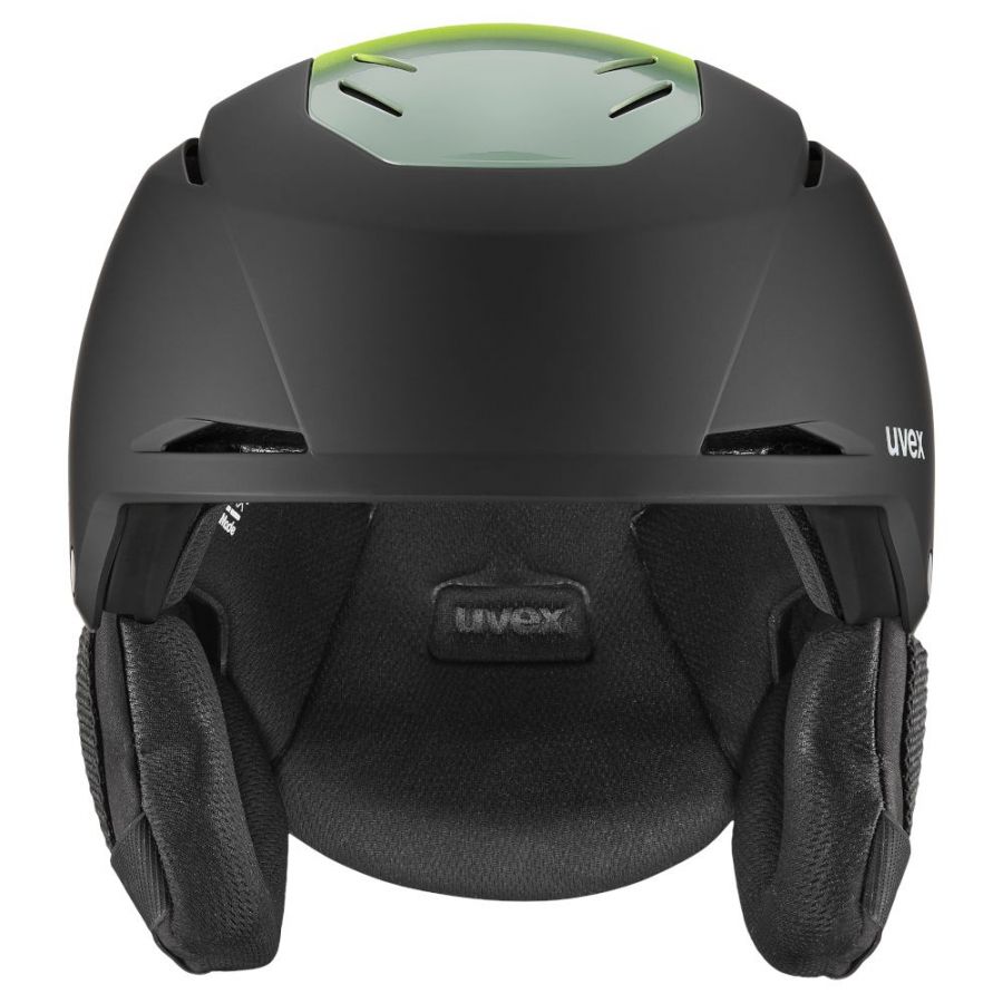 Uvex Resolution, casco de esquí, negro/verde