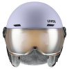 Uvex Rock JR Visor, Skihjelm med Visir, Junior, Cool Lavender Abstract Matt