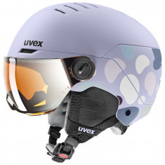Uvex Rock JR Visor, skihjelm med visir, junior, lilla