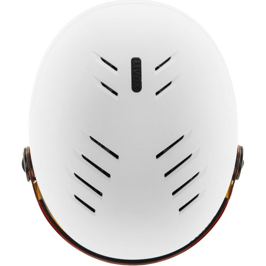 Uvex Rocket JR Visor, capacete de esqui com viseira, júnior, branco