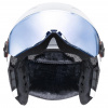 Uvex Rocket JR Visor, casco da sci con visiera, junior, bianco