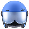 Uvex Rocket JR Visor, casco da sci con visiera, junior, blu