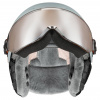 Uvex Rocket JR Visor, casco da sci con visiera, junior, grigio chiaro/rosa