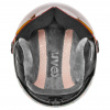 Uvex Rocket JR Visor, casco da sci con visiera, junior, grigio chiaro/rosa