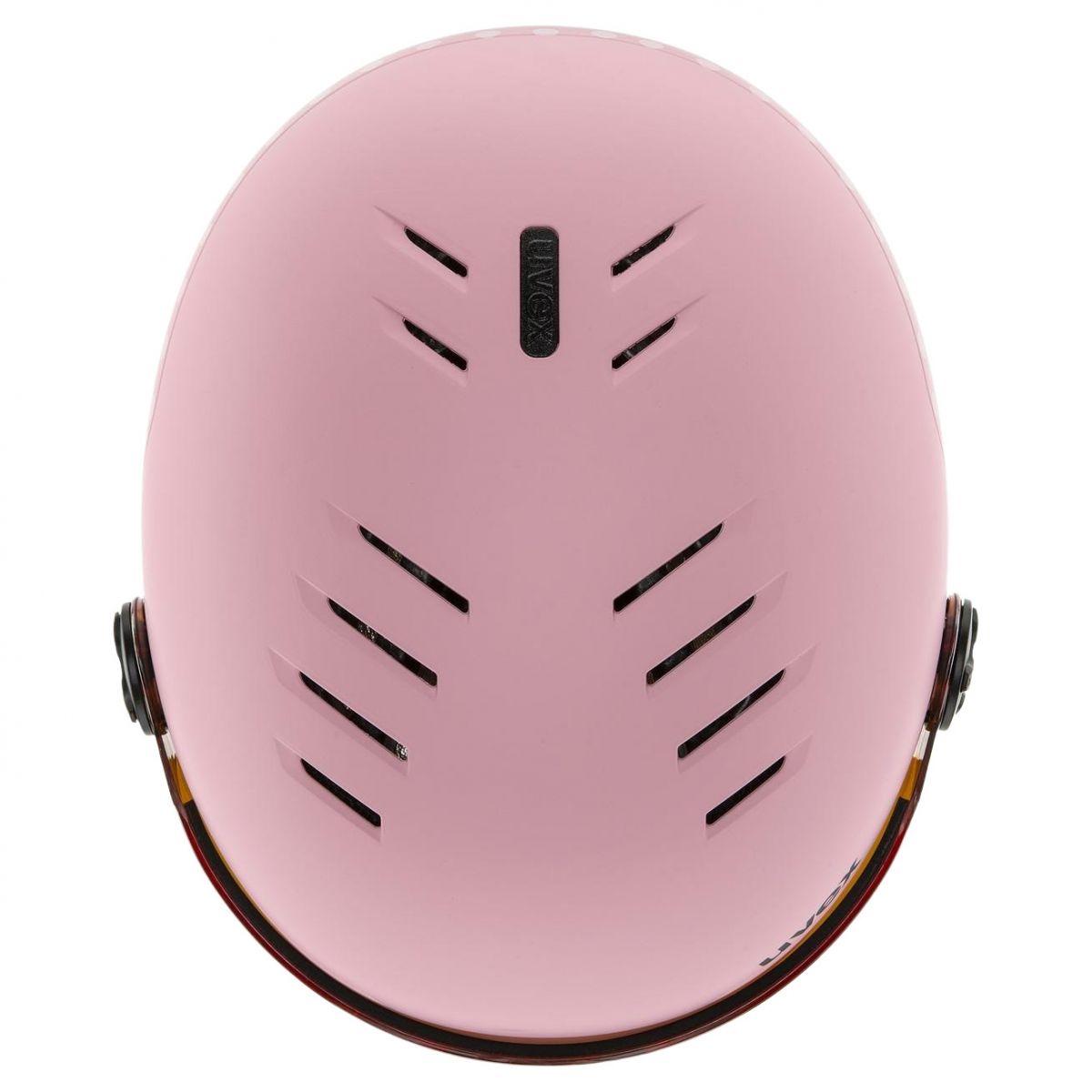 Uvex Rocket JR Visor, casco da sci con visiera, junior, rosa