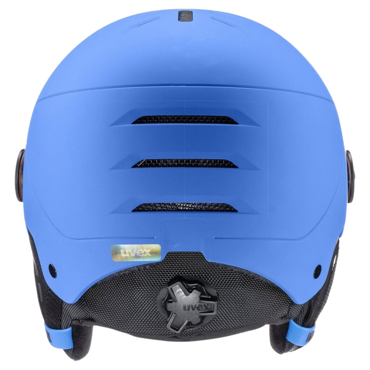 Uvex Rocket JR Visor, lyžiarska prilba s hľadím, junior, modrá