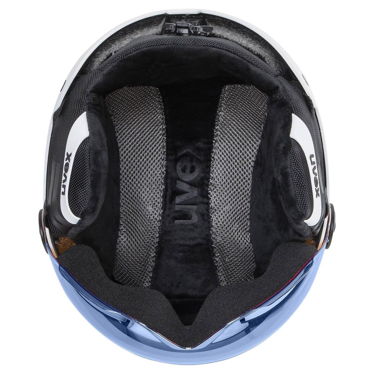 Uvex Rocket JR Visor, lyžiarska prilba s hľadím, juniorská, biela
