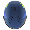 Uvex Rocket JR Visor, ski helmet, junior, blue puzzle