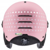 Uvex Rocket JR Visor, Skihelm mit Visir, Junior, rosa