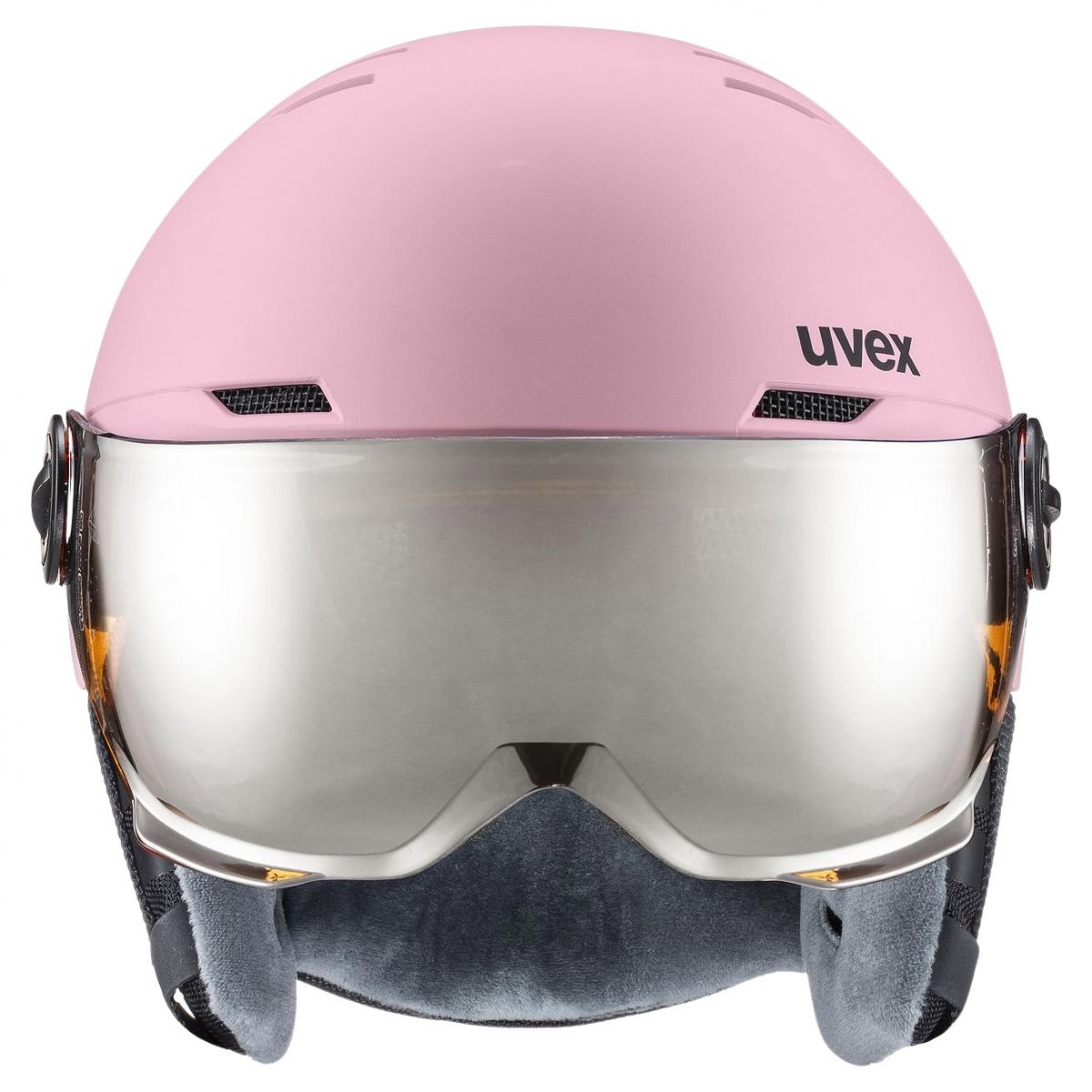 Uvex Rocket JR Visor, visiiri hiihtokypärä, juniori, vaaleanpunainen